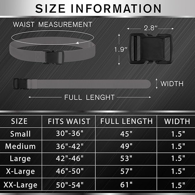 TECEUM Tactical Belt – Heavy-Duty & Quick Release – Military, Work, Rigger, Duty & Utility Belt for Men