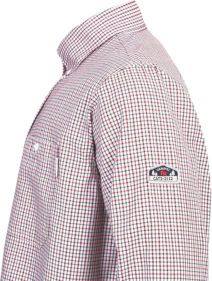 100% Cotton Mens Fr Shirts 7.5oz Flame Resistant Shirts NFPA2112 Men's Fire Retardant Welding Shirts