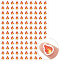 JarThenaAMCS 2400Pcs Mini Fire Sticker Camping Flame Paper Decals Orange Self-Adhesive Stickers for Envelopes Scrapbook Gifts DIY Supplies, 0.5 in