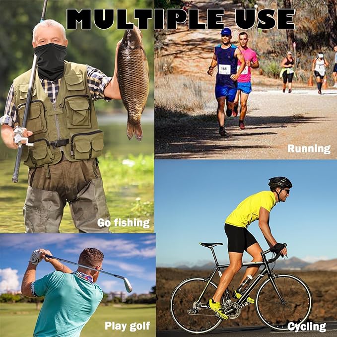 Cooling Neck Gaiter for Men Women UV Protection Face Mask Neck Cover Fishing Bandanas balaclava