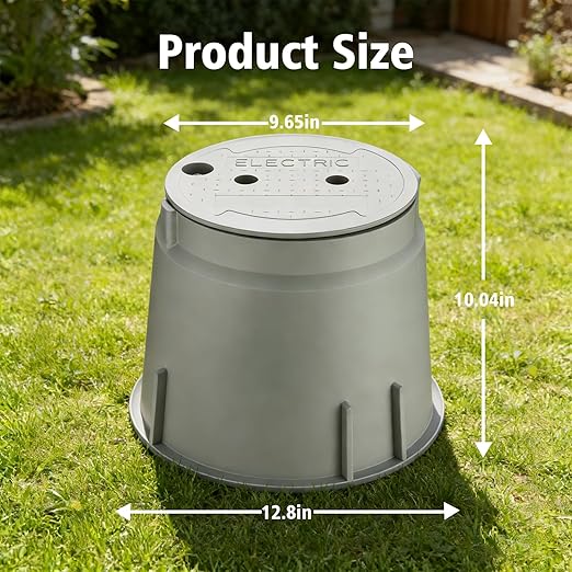 (1 Pack) eflyefly10 Inch Underground Electrical Junction Box In Ground Splice Box