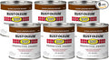Rust-Oleum 7775730-6PK Stops Rust Brush On Paint, Half Pint, Gloss Leather Brown, (Pack of 6)
