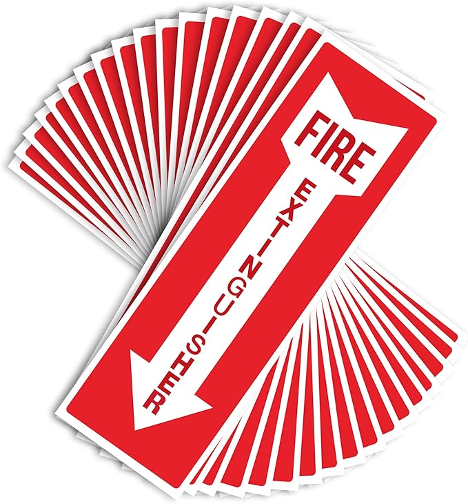 Fire Extinguisher Sign, 18 Pack Fire Extinguisher Sticker, Safety Sticker Signs, Wind and Rain-resistant, UV Protected, Fire Extinguisher Signs for Business, Home, Office or Boat