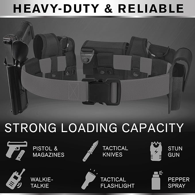 TECEUM Tactical Belt – Heavy-Duty & Quick Release – Military, Work, Rigger, Duty & Utility Belt for Men