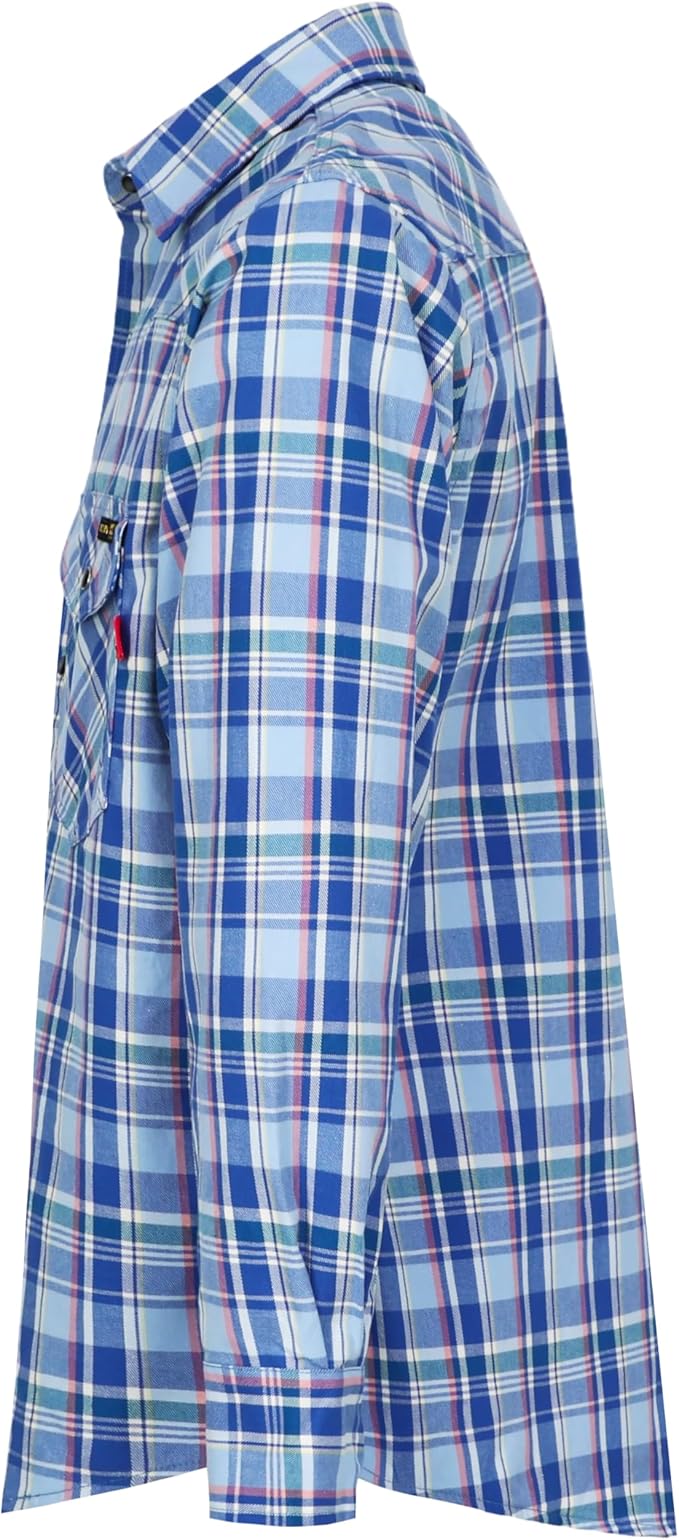 BOCOMAL FR Shirts Flame Resistant 100% C NFPA2112 7.5oz Men's Fire Retardant Welding Shirt