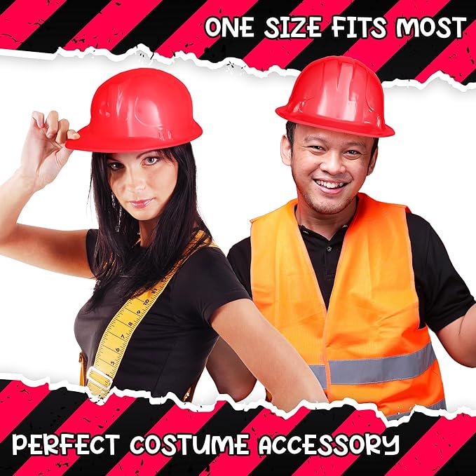 Windy City Novelties 12-Pack Construction Hats - Versatile Party Favors & Costume Accessories Kids Parties & Costume Props