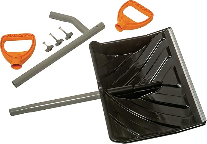 ErgieShovel ERG-BWRK16 Strain Reducing Steel Impact Resistant Bow Rake, Snow Shovel