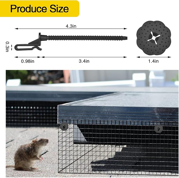100 Sets Nylon Fasteners Clips for Solar Panel Bird Guard,Critter Guard Clips for Attaching Wire Mesh to Solar Panels,Solar Guard Clips, Solar Panel Clips for Squirrel Proof Bird Fence