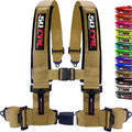 1pc 4 Point Harness for Bucket Seat Push Release 10 Color Harnesses Racing Harness 4 point Race Car UTV, RZR (Gold, 2in)