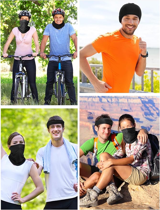Geyoga Neck Gaiter Bandana Face Mask Summer UV Protection Cooling Breathable Face Mask Neck Scarf Balaclava for Men Women
