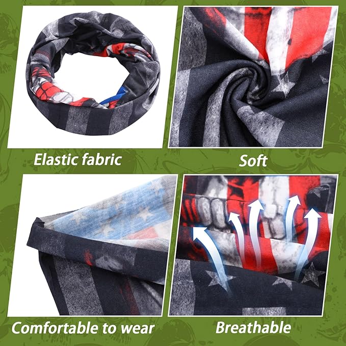 Bonuci 100 Pcs Neck Gaiter Bulk Seamless Neck Gaiter Face Coverings Breathable Elastic Headwear Bandana for Women Men