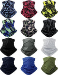 Cuffbow 12 Pack Neck Gaiters Face Mask Bandana Balaclava for Men Women Cooling Neck Gaiter Summer UV Sun Protection Scarf