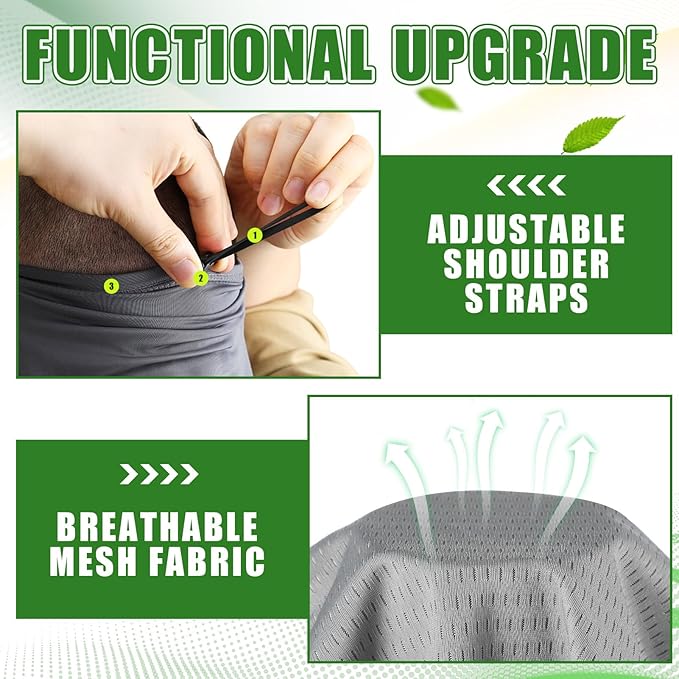 Geyoga Adjustable Cooling Neck Gaiter Breathable Summer Face Mask with Mesh Holes Strap UV Protection Neck Cover for Men