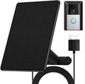 Solar Panel Charger for Ring Video Doorbell 3/3+/4, Battery Doorbell Plus/Pro with Mount Stand, 2-Prong Port, Solar Charger 10ft Charging Cable, 6W Waterproof Solar Panel, 5.9-8.7in Adjustable Mount