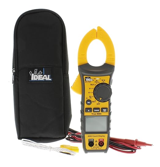 Ideal Electrical INC. 61-737 Digital AC Clamp Meter 400 Amp 600-Volt