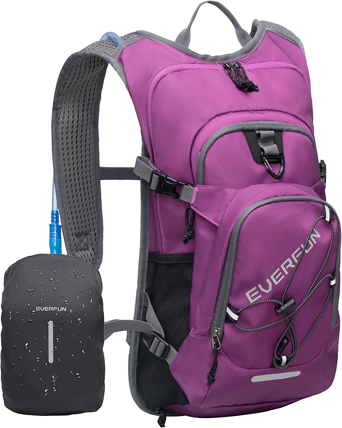Everfun Hydration Backpack 18L with Water Bladder 2L/3L Hiking Water Backpack Women Men Hydration Pack Insulated Lightweight Day Hydropack with Storage for Hiking, Biking, Running, Festival