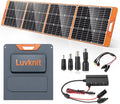 Upgraded 200W Portable Solar Panel for Power Station Generator, 18V Foldable Waterproof IP65 Solar Cell Charger with Adjustable Kickstand and MC-4 Cable for Laptop Outdoor Camping Boat Lawn RV Trip