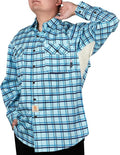 BOCOMAL FR Shirt for Summer Lightweight Vented Mesh Back and Underarm Breathable Flame Resistant Welding Button Down Shirts