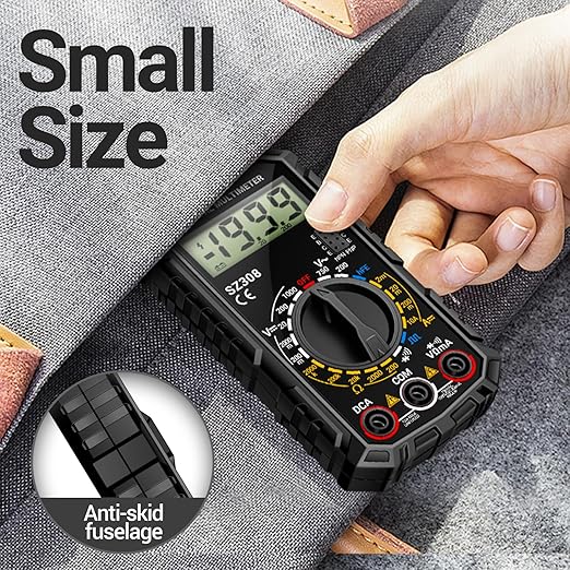 ANENG Multimeter,SZ308 DC AC Volt Meter,Ohm Digital Multimeter Tester,Measures Voltage,Current,Resistance,Continuity,Diodes, Electrical Tester for Househould Tools,Automotive Battery Test