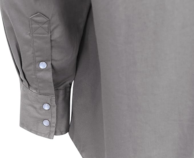 VATRENUS FR Shirts for Men 6.5oz Button Down Flame Resistant 100% Cotton Men's Pre-Washed Fire Retardant Work Shirt
