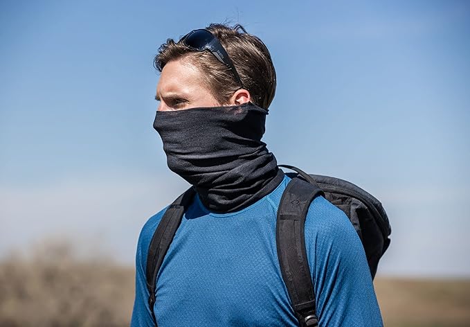 Buff CoolNet UV Neck Gaiter, UPF 50 Sun Protection, Breathable, Versatile, Quick Dry Face Mask, Solid Colors, Adult Size