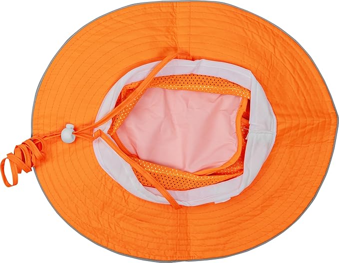 Ironwear 1271-O Booney Hat with Adjustable Neck Strap, LG, Orange (1)