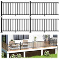 Egadis 36 in. H x 24 ft. W Porch and Deck Railing Kit, Aluminum Railing Kit, Black Textured AAMA 2604 Powder-Coat Finish Railing System for Outdoor Decks, Porches & Balconies (4 Post, 4 Panel)