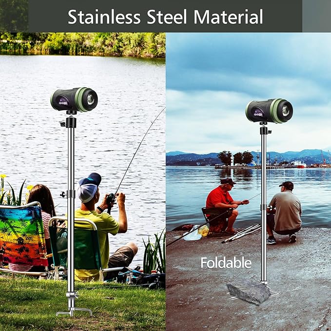 Game & Trail Camera Mount, Trail Camera Stand Mounts, 360 Degree Adjustable Universal Screw Connection 1/4''-20 (6mm), for Night Fishing Lights, Solar Panels, etc. (2 Pack)