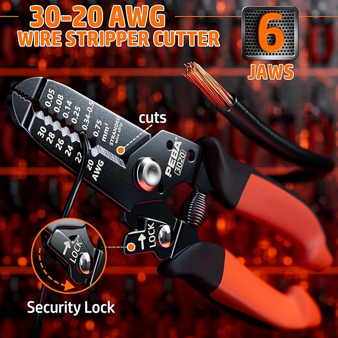 PEBA Crimping Tool and Dupont Connector Kit - 26 Types of Dupont 2.54mm Connectors & Crimp Pins, 2.5mm JST-XH 2/3/4/5/6/7-pin Contacts and Housings, for DIY Electronics - Suitable for AWG 32-20 Wires