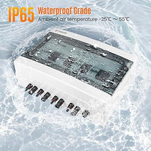 Solar Combiner Box (1 in 1 Out/2 in 2 Out/3 in 3 Out/4 in 4 Out) PV Combiner Box with 1000V DC 40A MCB & 20-40KA SPD Power Distribution Box (4String 4in4out)