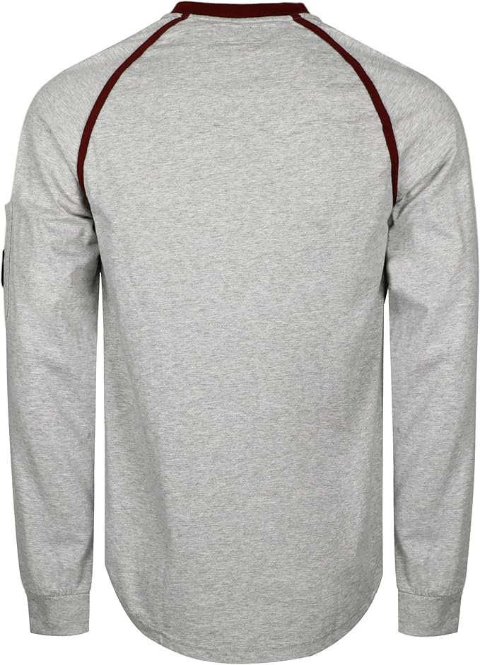 BOCOMAL FR Shirts for Men Crew Neck Long Sleeve 5.5oz Light Weight Flame Resistant/Fire Retardant Clothing Shirt