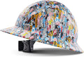 LANON Full Brim Hard Hat, OSHA Construction Work Approved, Premium Multicolor Design, FRP Safety Helmet with 4 Point Adjustable Ratchet Suspension, Class C
