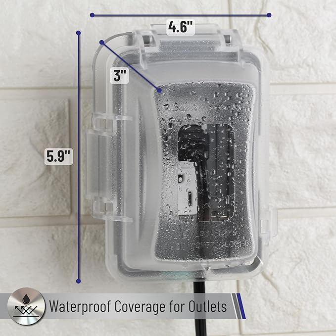 Bates- Weatherproof Electrical Outlet Cover, 3 Pack, 1-Gang, Outdoor Outlet Cover Weatherproof