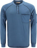 VATRENUS FR Shirts Henley 5.5oz 100% Cotton Flame Resistant Long Sleeve T-Shirts