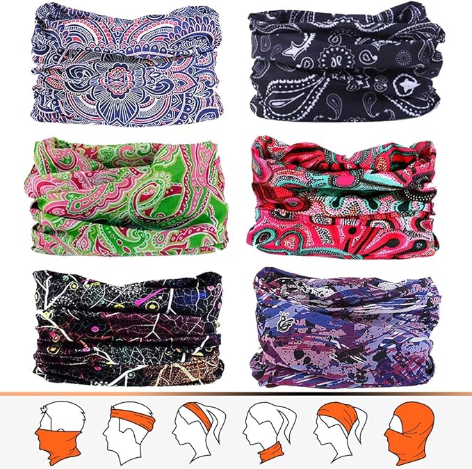 JOEYOUNG Headwear, Bandana, Neck Gaiter Head Wrap Headband Balaclava Magic Scarf