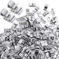 Zhengmy 150 Pcs Trailer Frame Wire Clips Stainless Steel Metal Cable Clips 22.5 mm/ 0.89 Inch Solar Panel Double Wire Clamps Trailer Clamps for PV Wiring Boat Cable