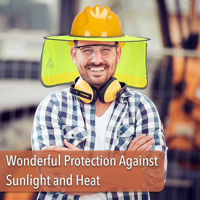 UNCO Hard Hat Sun Shield, Mesh Sunshade, Visor, Neck Shade