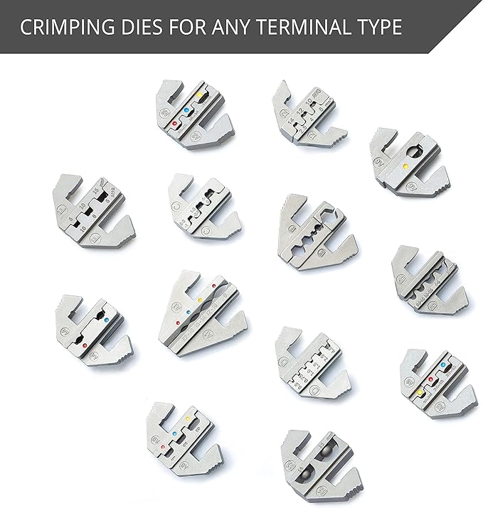 Wirefy Crimping Die for Insulated Nylon Connectors 22-10 AWG | Quick-Change Interchangeable Die for Wirefy Crimping Tools | Heavy-Duty Precision Crimp
