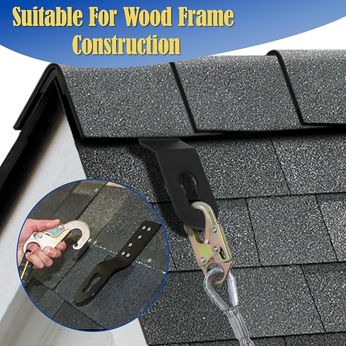 Roof Safety Anchor, Permanent Roof Anchors for Wood Roofs, Use With Roofing Harness, Safety Ropes, Other Roof Safety Equipment (3 Pack)