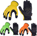 SKYDEER 3-Pairs Pack Durable Leather Work Gloves for Gardening and General Work (SD8809/M)