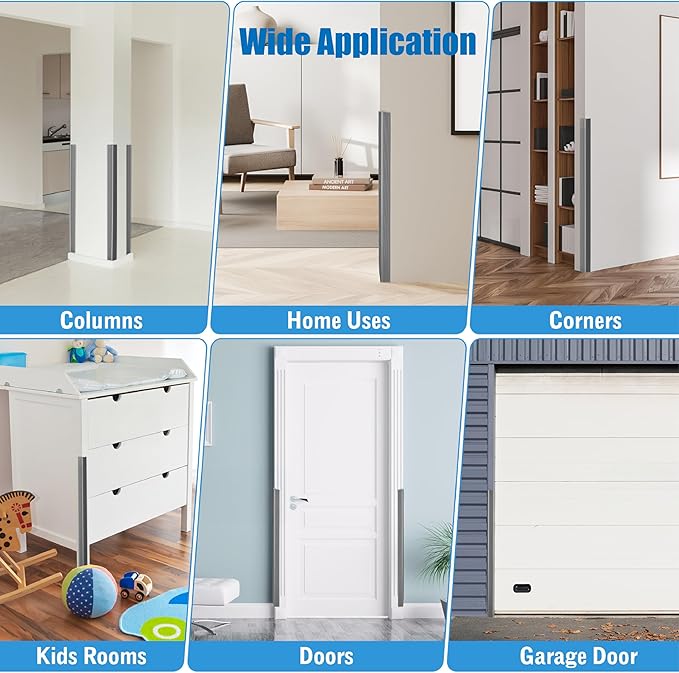 Wall Corner Protectors 4 Pack,1.57x1.57x23.62x0.12 inch PVC Double Side Proof Corner Guards for Sharp Edges, Self-Adhesive Corner Protectors for Home, Kindergarten,Thickness-3mm(0.12 in)