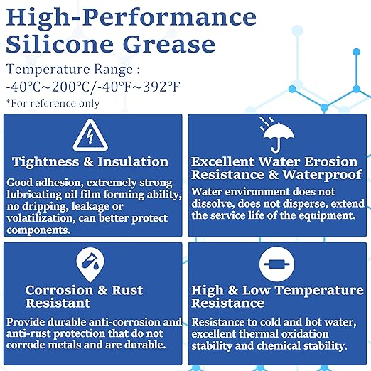 Automotive Dielectric Grease 20g Electrical Terminal Silicone Lubricant Tube Battery Connector Protect Component Waterproof Anti Corrosion for Marine Car Wire Connect Plugs Ports Vacuum 0.7oz