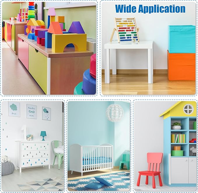 Wall Corner Edge Protector 4 Pack,1.57x1.57x23.62x0.28 inch Soft Baby Proof Corner Guards for Sharp Edges, Self-Adhesive Corner Protectors for Home, Kindergarten,Thickness-White 7mm(0.28 in)