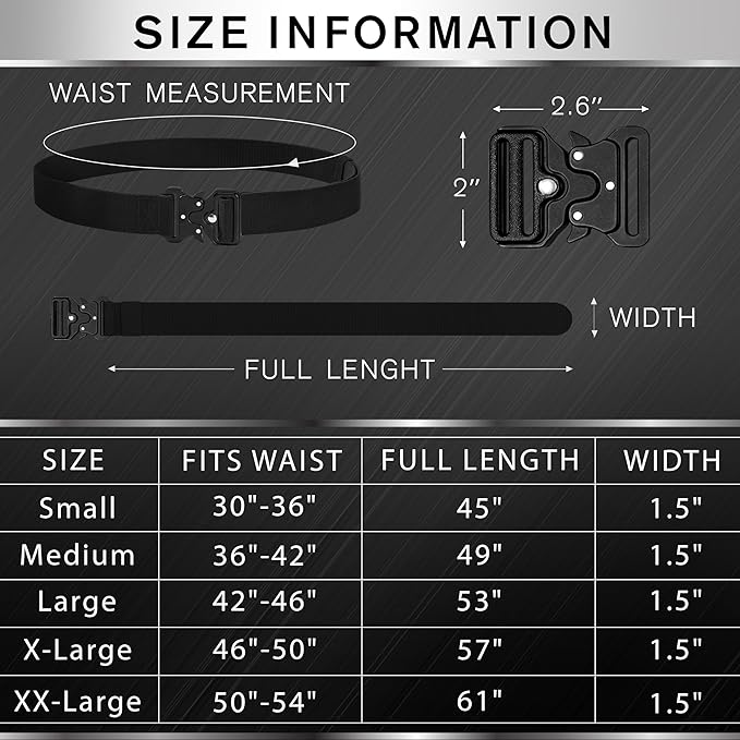 TECEUM Tactical Belt – Heavy-Duty & Quick Release – Military, Work, Rigger, Duty & Utility Belt for Men
