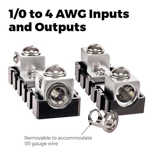 NVX XFMANL 1/0 to 4 Gauge ANL/Mini-ANL Modular Inline Fuse Holder – Linkable Fuse Block with Solid Brass Construction and High-Temp Housing – Car & Marine Audio Circuit Protection