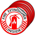 Psyfer® (Fade-Free) Fire Extinguisher Inside UV Stickers - 6 Pack [Made in USA]