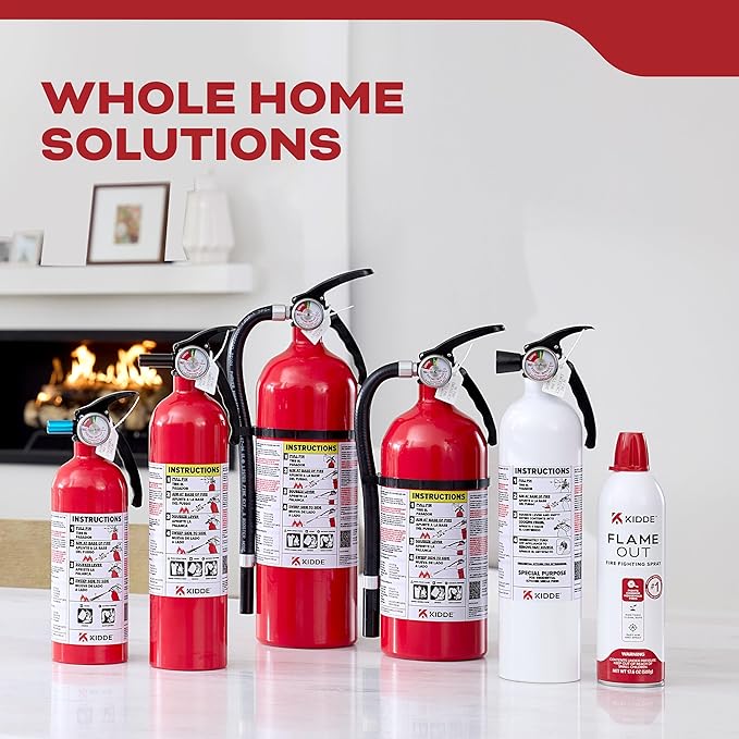 Kidde Multi Purpose Fire Extinguisher for Home, Office, Dorm, Residential, 1A10BC, 6 Pack