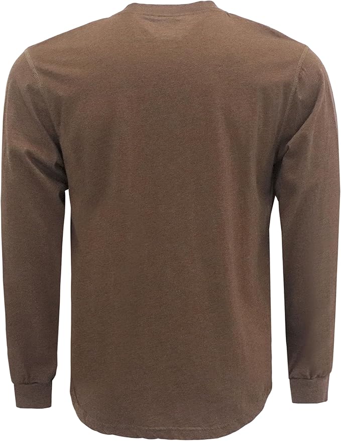 VATRENUS FR Shirts 4oz Lightweight Flame Resistant Henley 100% Cotton Men's Pre-Washed Fire Retardant Base Layer