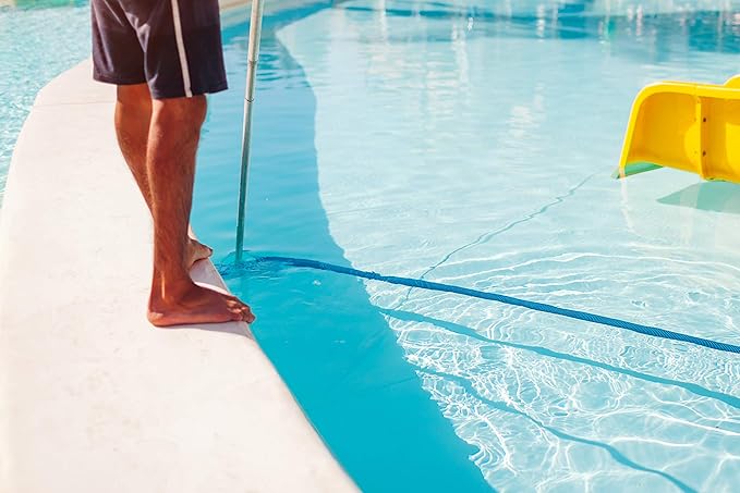 Aqua Select 2 ½ - 7 ½ Foot Telescoping Pool Vacuum Pole | Heavy Duty Aluminum Pole for Leaf Skimmers, Pool Brushes and Vacuum Heads | Expandable Swimming Pool Pole