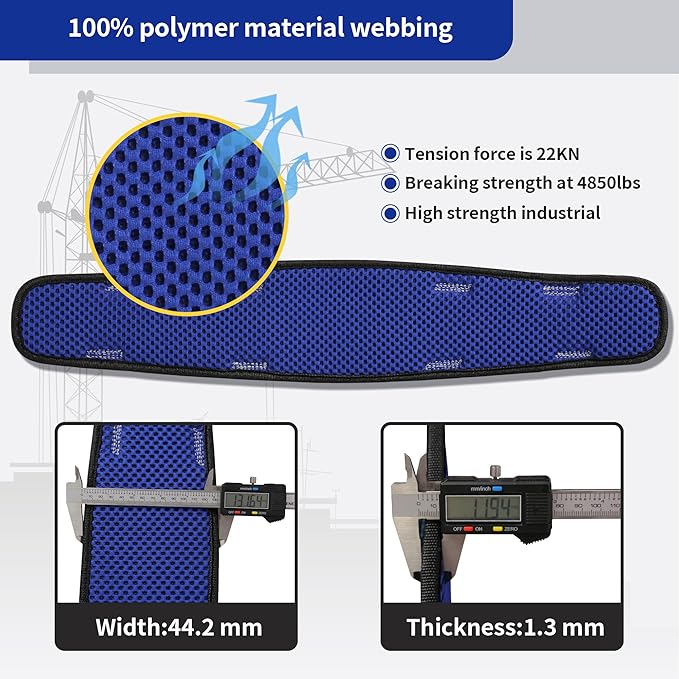 Full Body Protection Safety Harness 5pt Adjustment Safe Comfortable Construction Positioning Extra LongThick Leg Back Padded Push Button Quick Lock Buckle OSHA/ANSI compliant